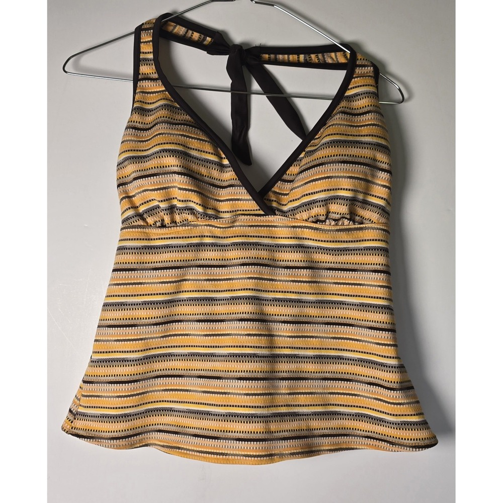 Be‎ Creative Tankini Swim Top Yellow/Black Sz Large